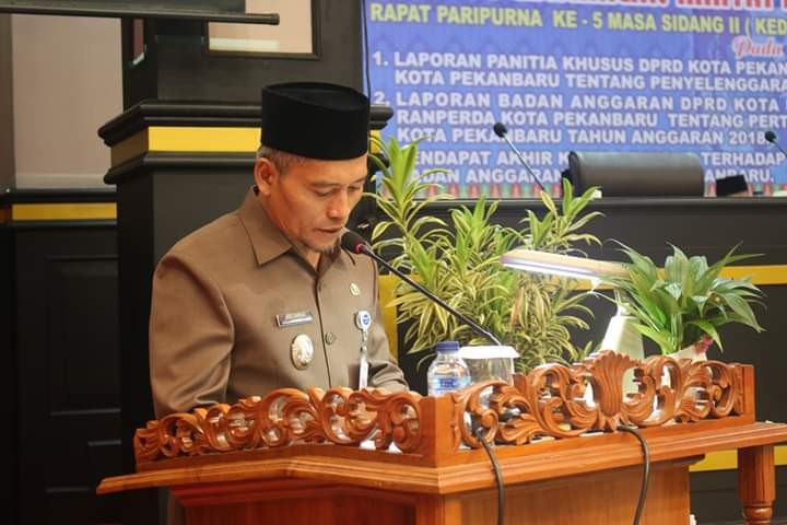 1564804236-RiauBertuah co-Wakil Walikota Pekanbaru Ayat Cahyadi S SI sampaikan laporan ranperda KLA